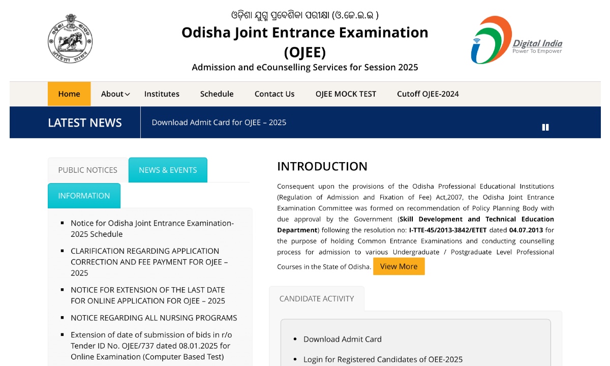 OJEE Exam Result 2025